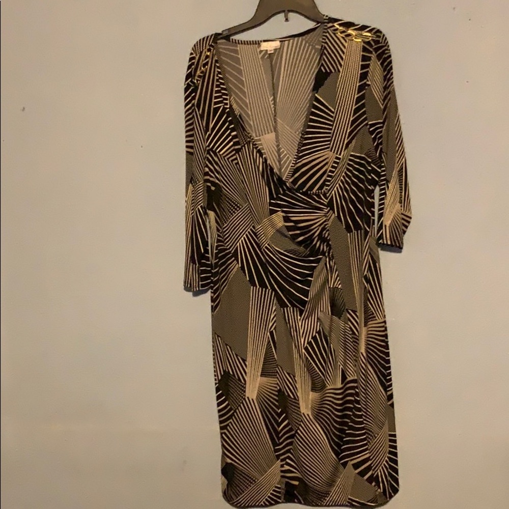Black and gold dress